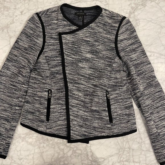 Ann Taylor Asymmetrical Collarless Blazer Women's Size M - Picture 1 of 6